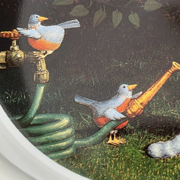 Lang "C is for Cat" Second Thoughts Cat Food Bowl 2005 Unused Ceramic Humor - Picture 5 of 14